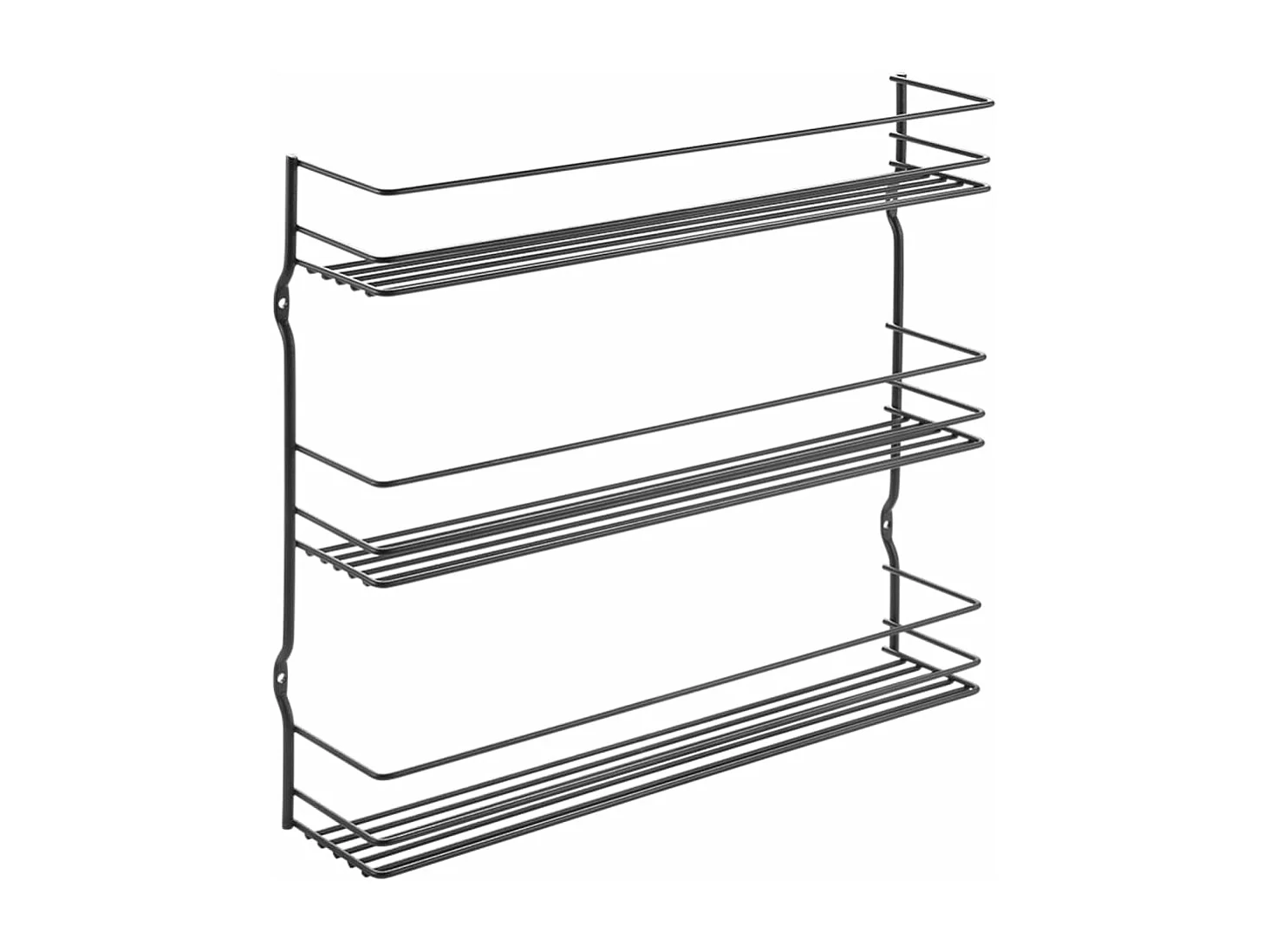 Kruidenrek Pepito 3-laags wandmontage zwart BE798087