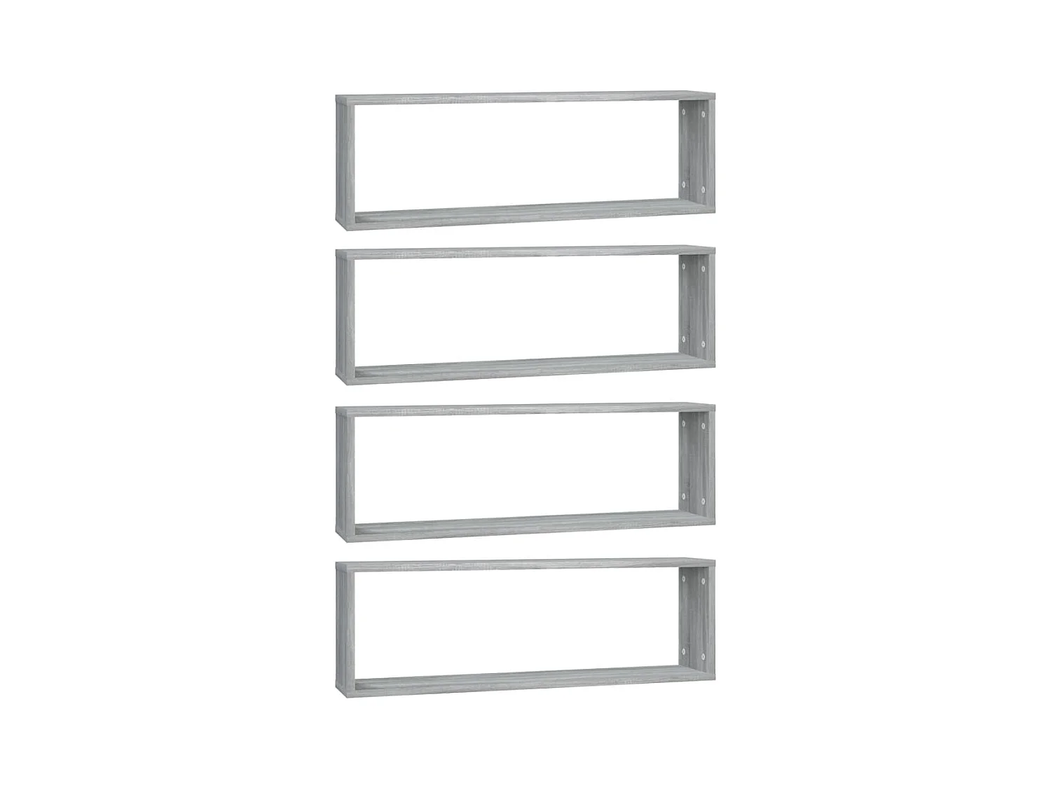 Lot de 4 Étagères murales cubiques Sonoma gris 80x15x26,5 cm FR55369