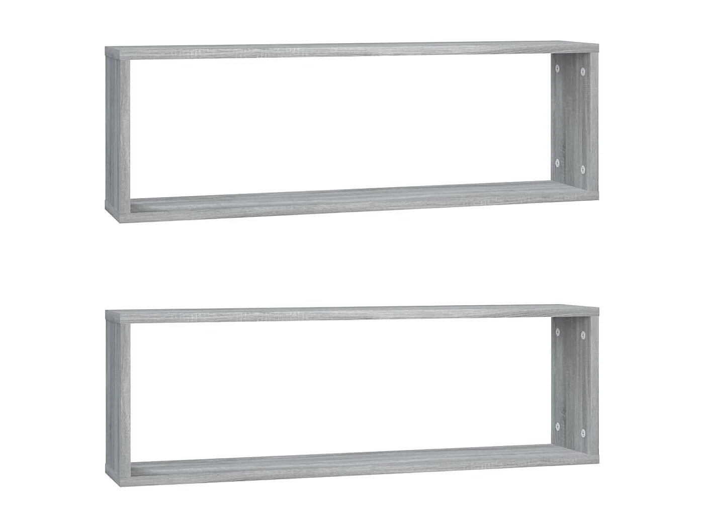 Lot de 2 Étagères murales cubiques Sonoma gris 80x15x26,5 cm FR81013