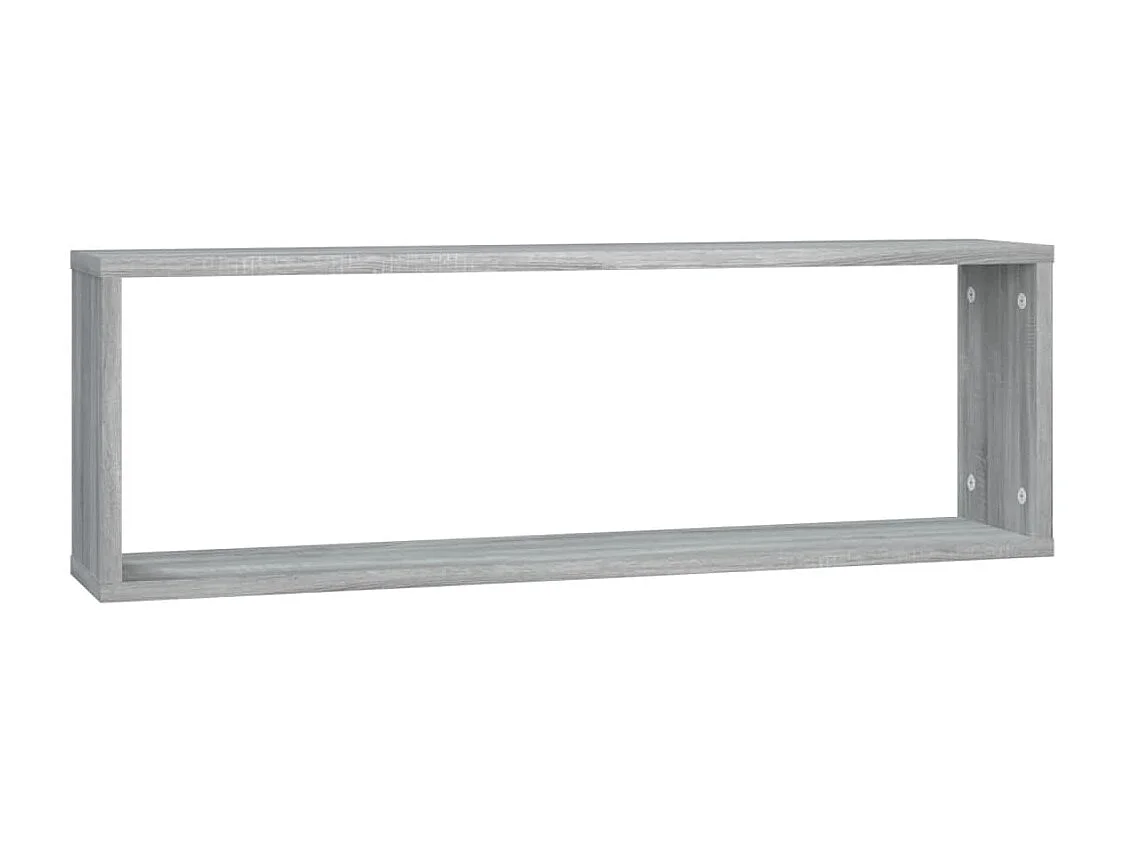 Lot de 2 Étagères murales cubiques Sonoma gris 80x15x26,5 cm FR81013