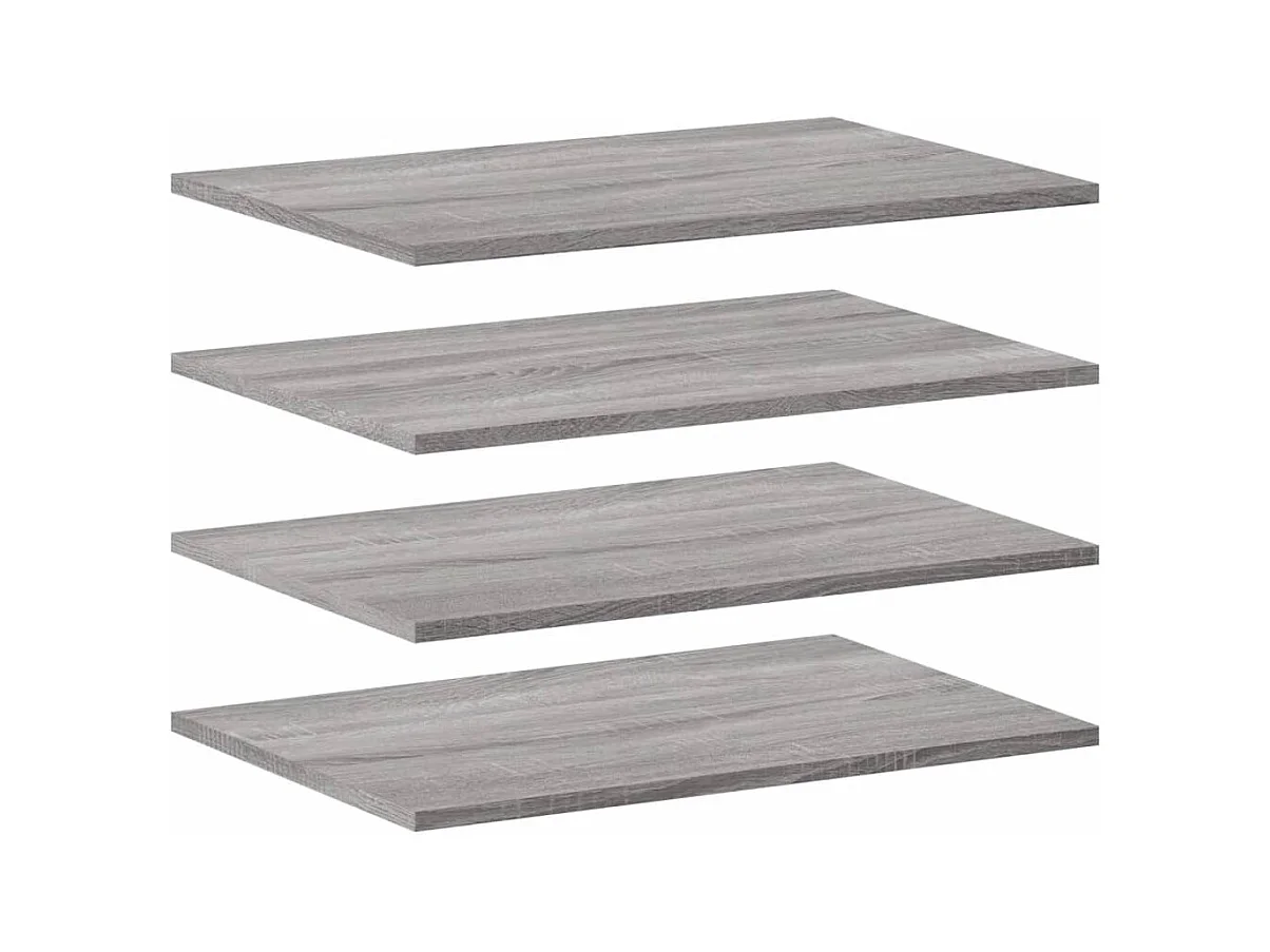 Lot de 4 Étagères murales sonoma gris 60x40x1,5 cm bois ingénierie FR41863
