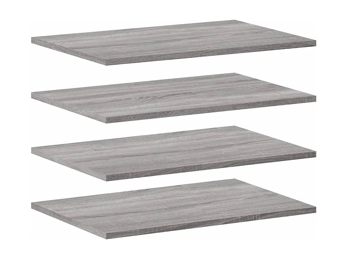 Lot de 4 Étagères murales sonoma gris 60x40x1,5 cm bois ingénierie FR41863