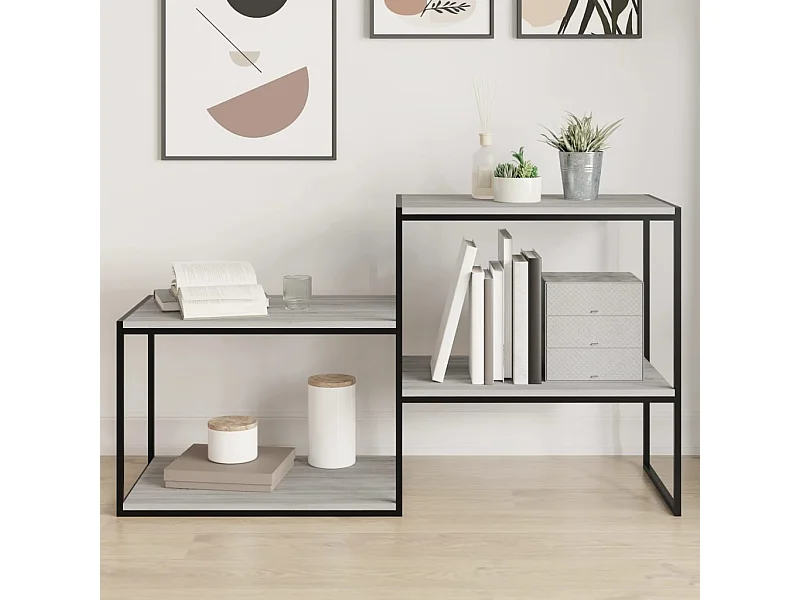 Lot de 4 Étagères murales sonoma gris 60x40x1,5 cm bois ingénierie FR41863