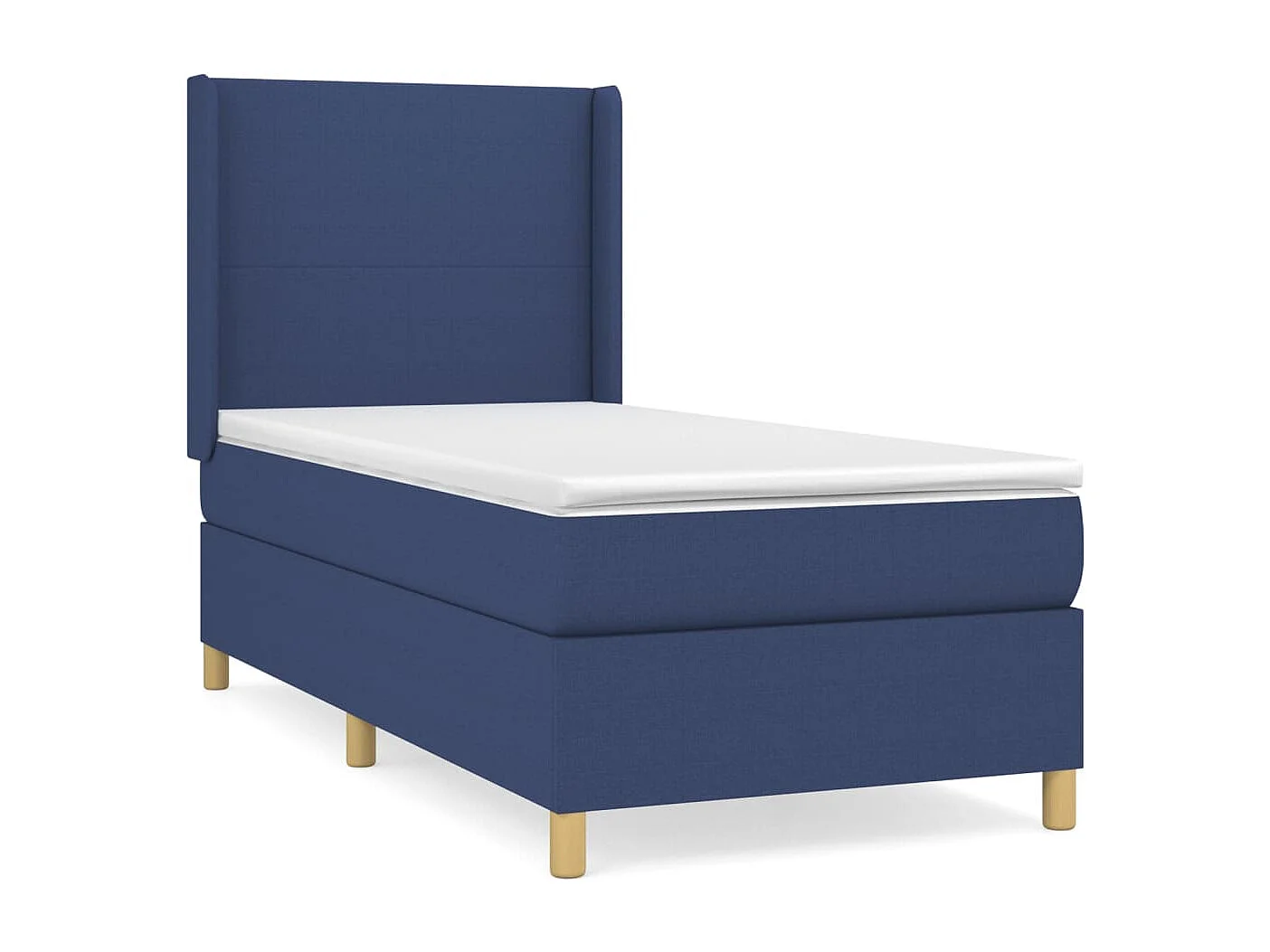 Conjunto Boxspring - 90x190 cm + colchón tela azul ES679903