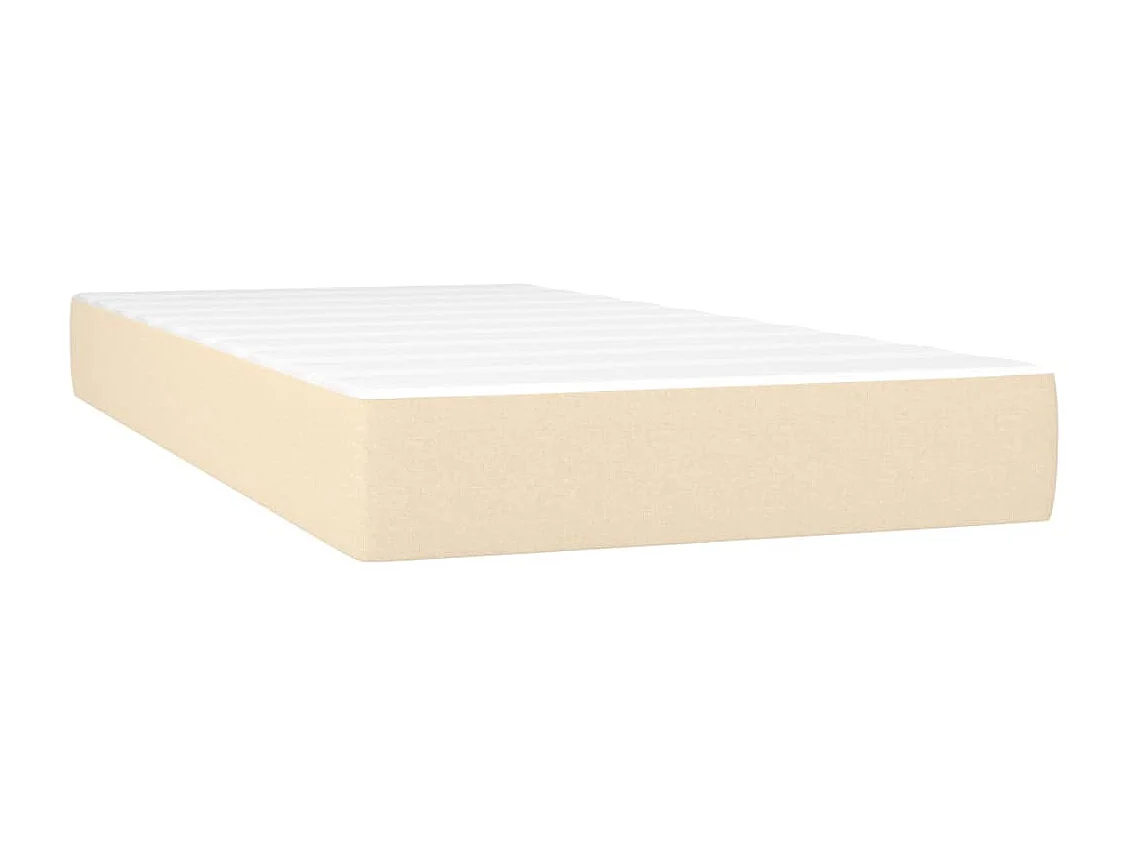 Conjunto Boxspring - 90x190 cm + colchón tela color crema ES515278
