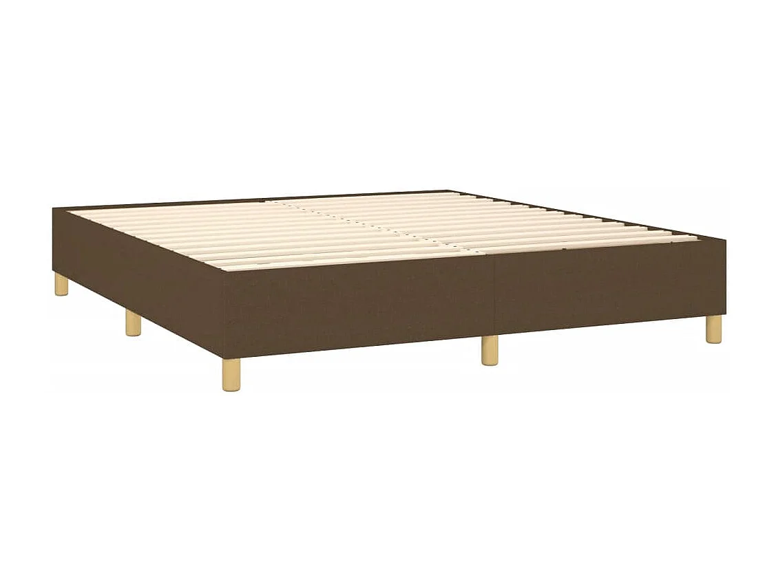 Ensemble complet boxspring + matelas et LED Marron foncé 180x200 cm FR27682