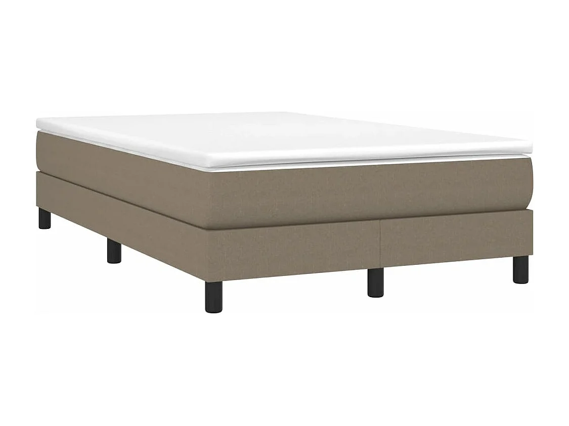Cama continental boxspring c/ colchão 120x190cm tecido castanho-acinzentado PT515920