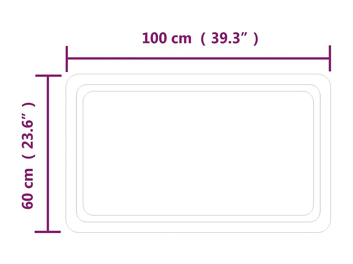 Miroir de salle de bain à LED 100x60 cm FR47570