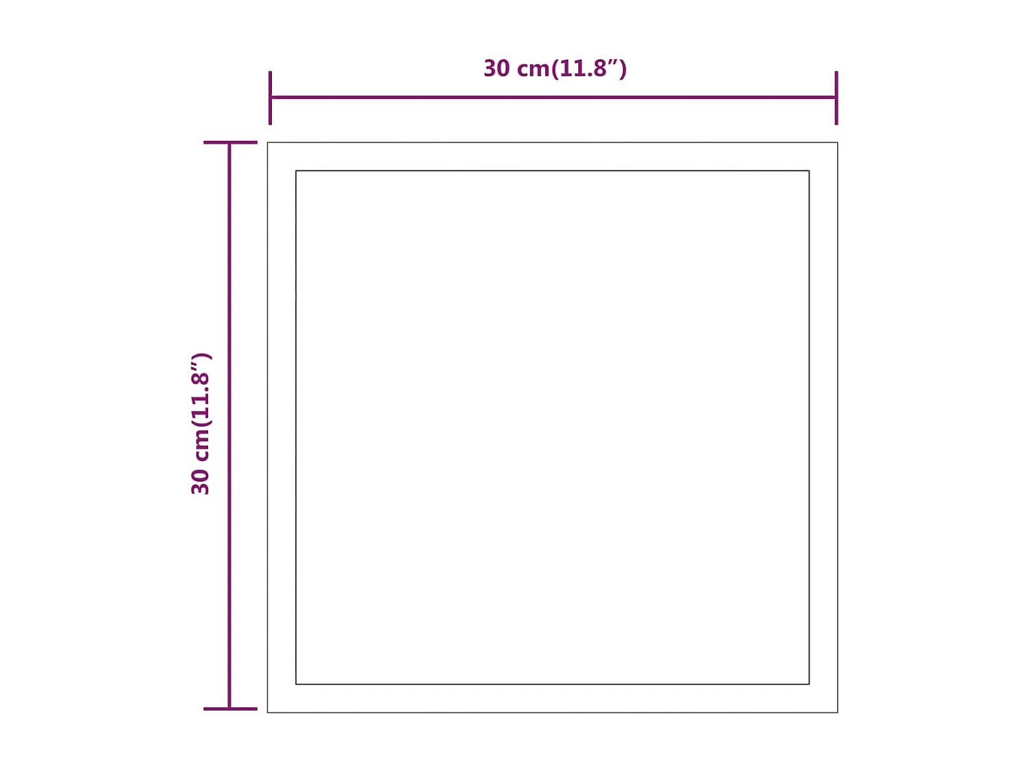 Badkamerspiegel LED 30x30 cm BE133842