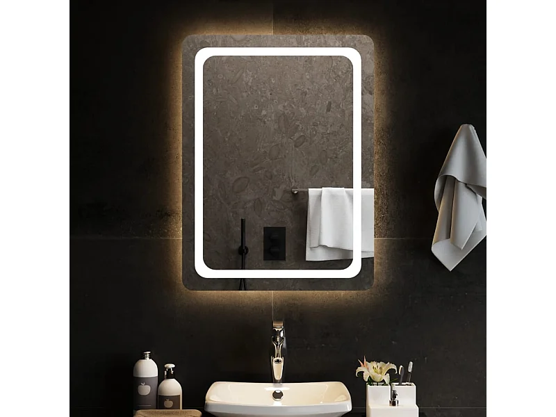 Espelho de casa de banho com luzes LED 60x80 cm PT980481