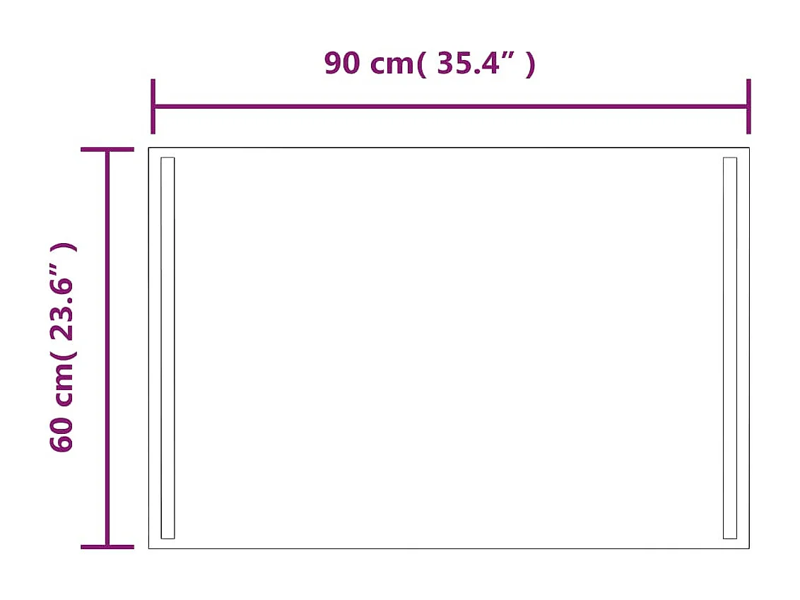 Miroir de salle de bain à LED 90x60 cm FR48302