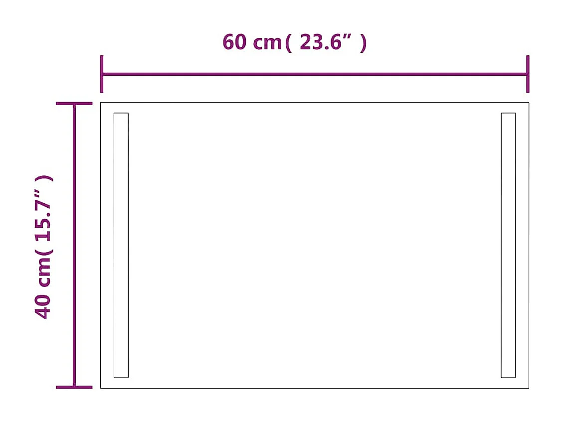 Espejo de baño con LED 60x40 cm ES562027