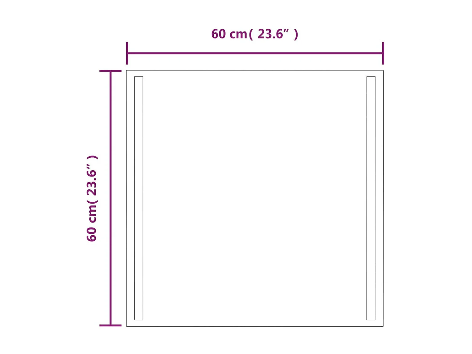 Espejo de baño con LED 60x60 cm ES977282