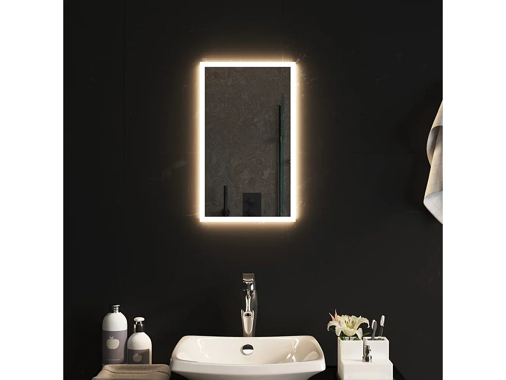 Espelho de casa de banho com luzes LED 30x50 cm PT711885