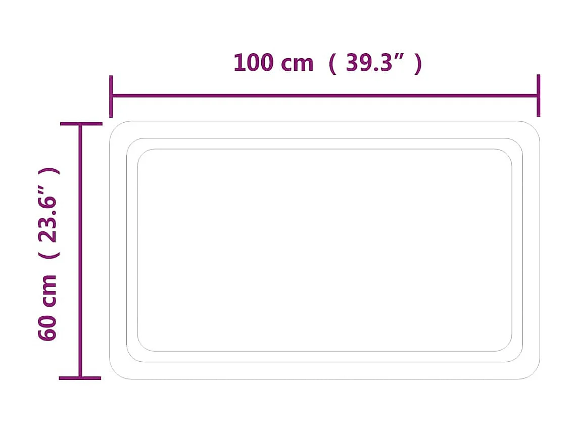 Miroir de salle de bain à LED 60x100 cm FR90404