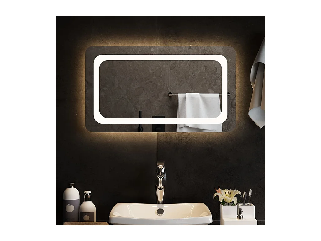 Miroir de salle de bain à LED 70x40 cm FR60554