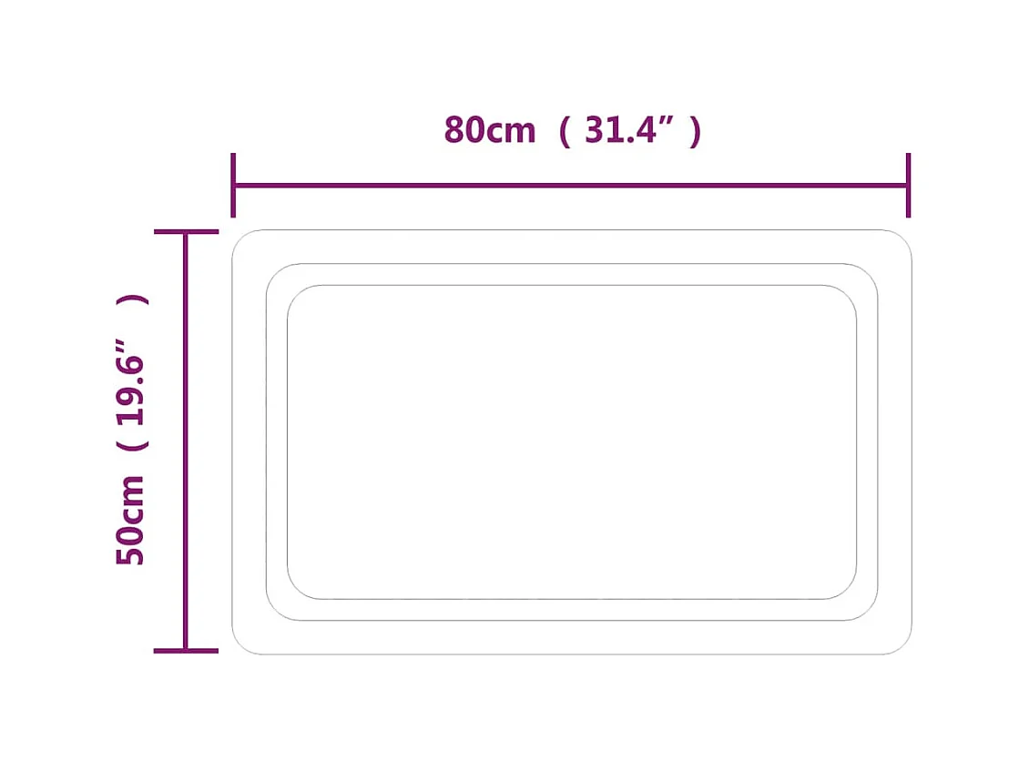 Miroir de salle de bain à LED 50x80 cm FR42867