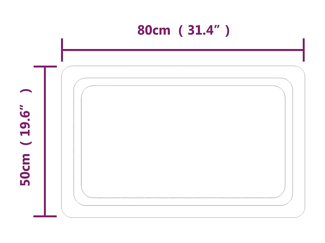 Miroir de salle de bain à LED 50x80 cm FR42867
