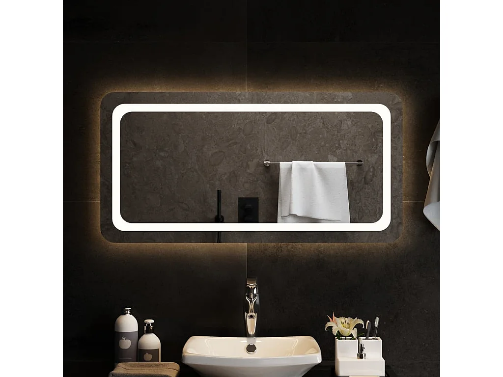 Badkamerspiegel LED 100x50 cm BE935289