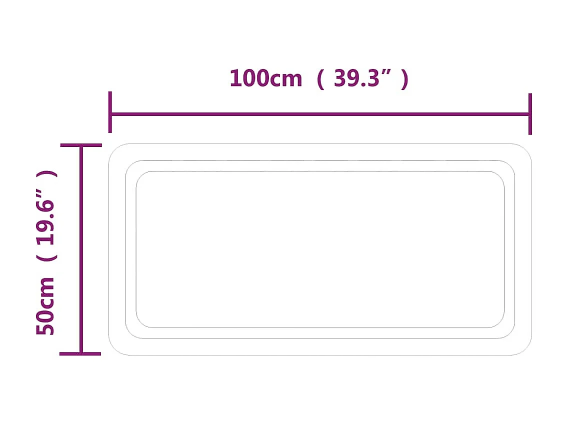 Badkamerspiegel LED 100x50 cm BE935289