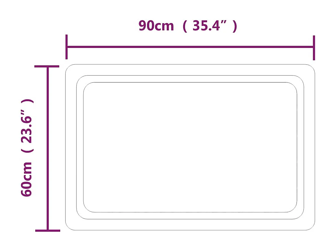 Espejo de baño con LED 60x90 cm ES148511