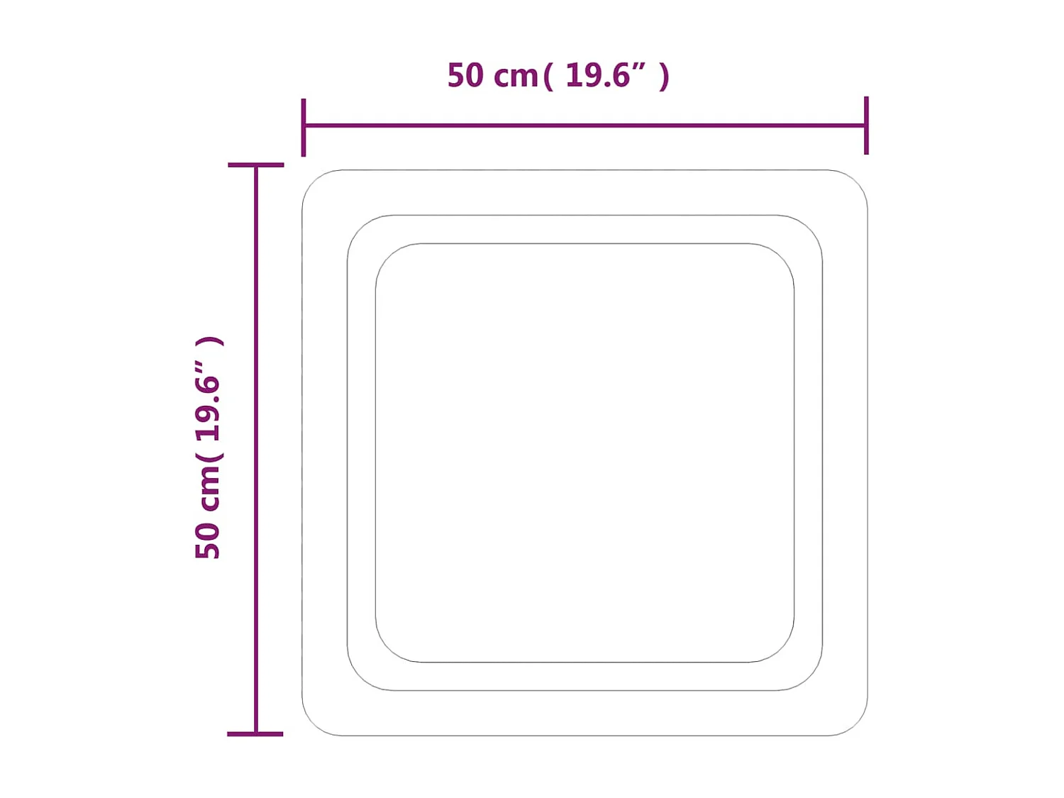 Espejo de baño con LED 50x50 cm ES305529