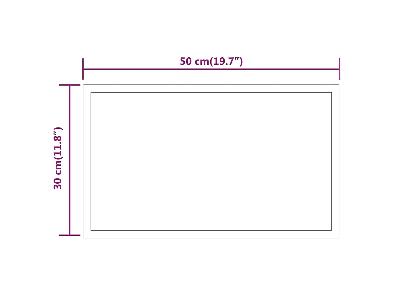 Miroir de salle de bain à LED 50x30 cm FR67940