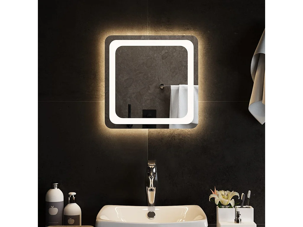 Miroir de salle de bain à LED 40x40 cm FR45354