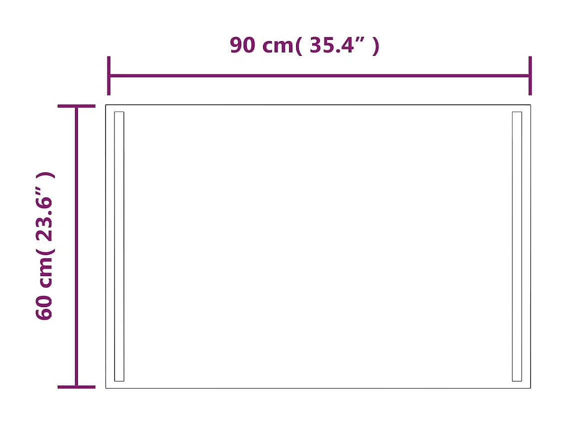 Espejo de baño con LED 60x90 cm ES937915