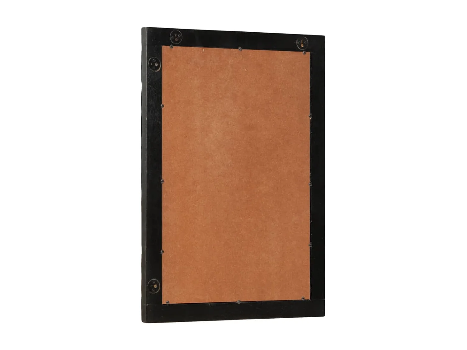 Badkamerspiegel 50x70x2,5 cm massief mangohout en glas zwart BE264209