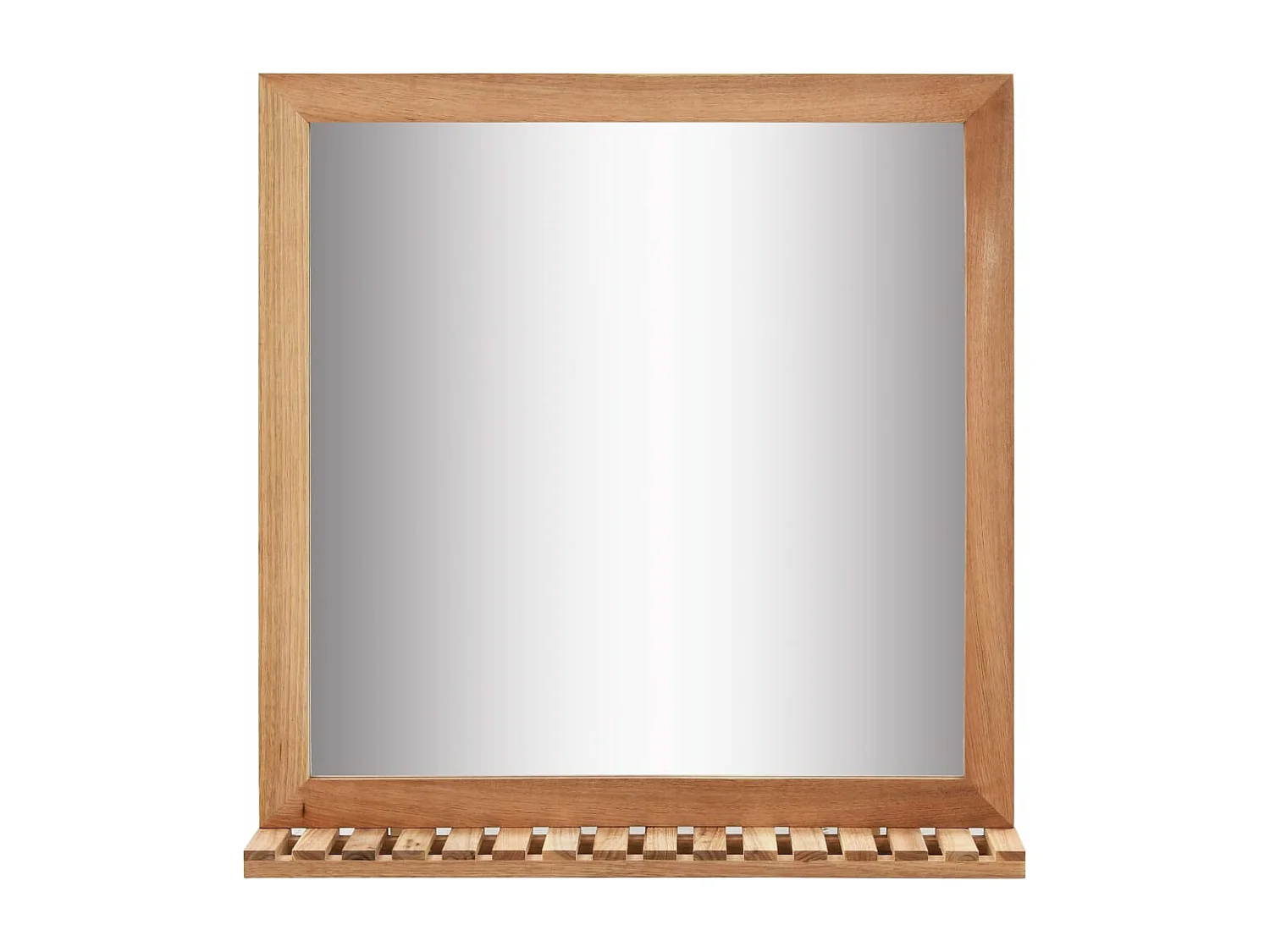 Espejo de cuarto de baño madera maciza de nogal 60x12x62 cm ES263147