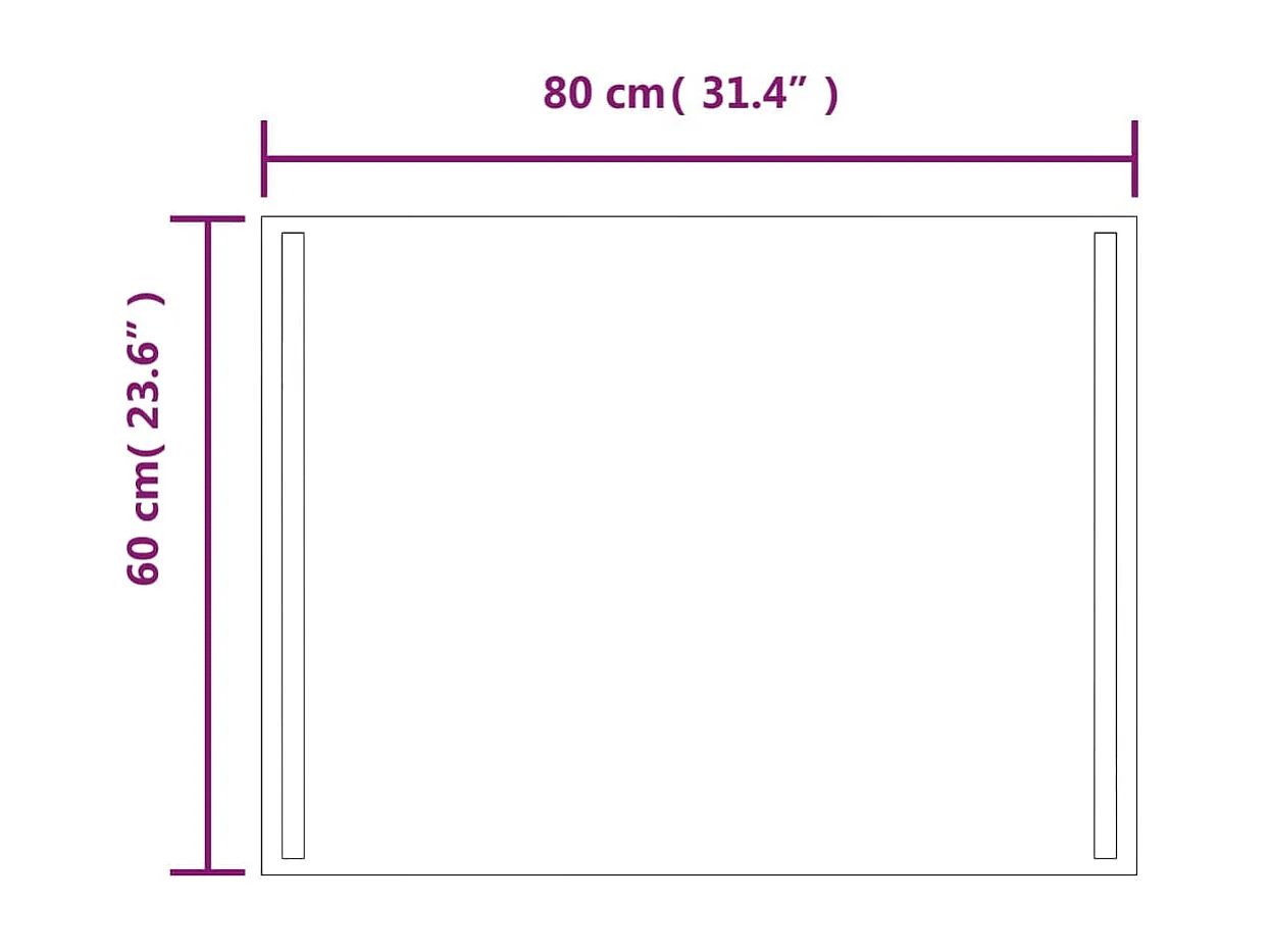 Espejo de baño con LED 60x80 cm ES663883