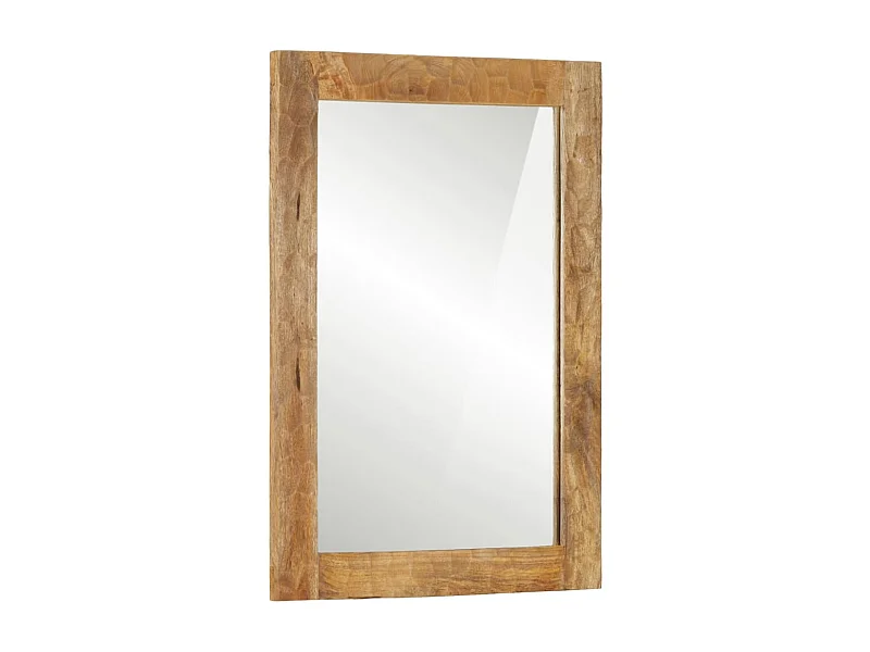 Espelho de casa de banho 50x70x2,5 cm mangueira maciça e vidro PT281014