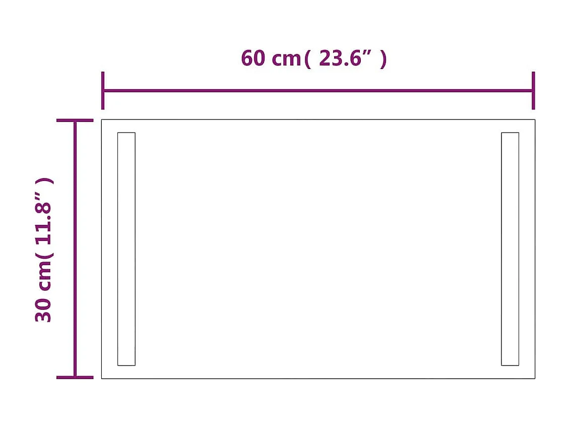 Miroir de salle de bain à LED 60x30 cm FR67313