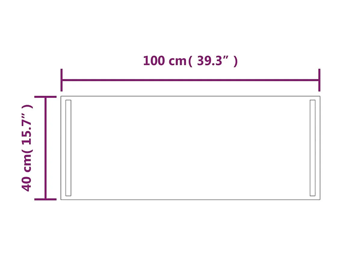 Miroir de salle de bain à LED 100x40 cm FR95131