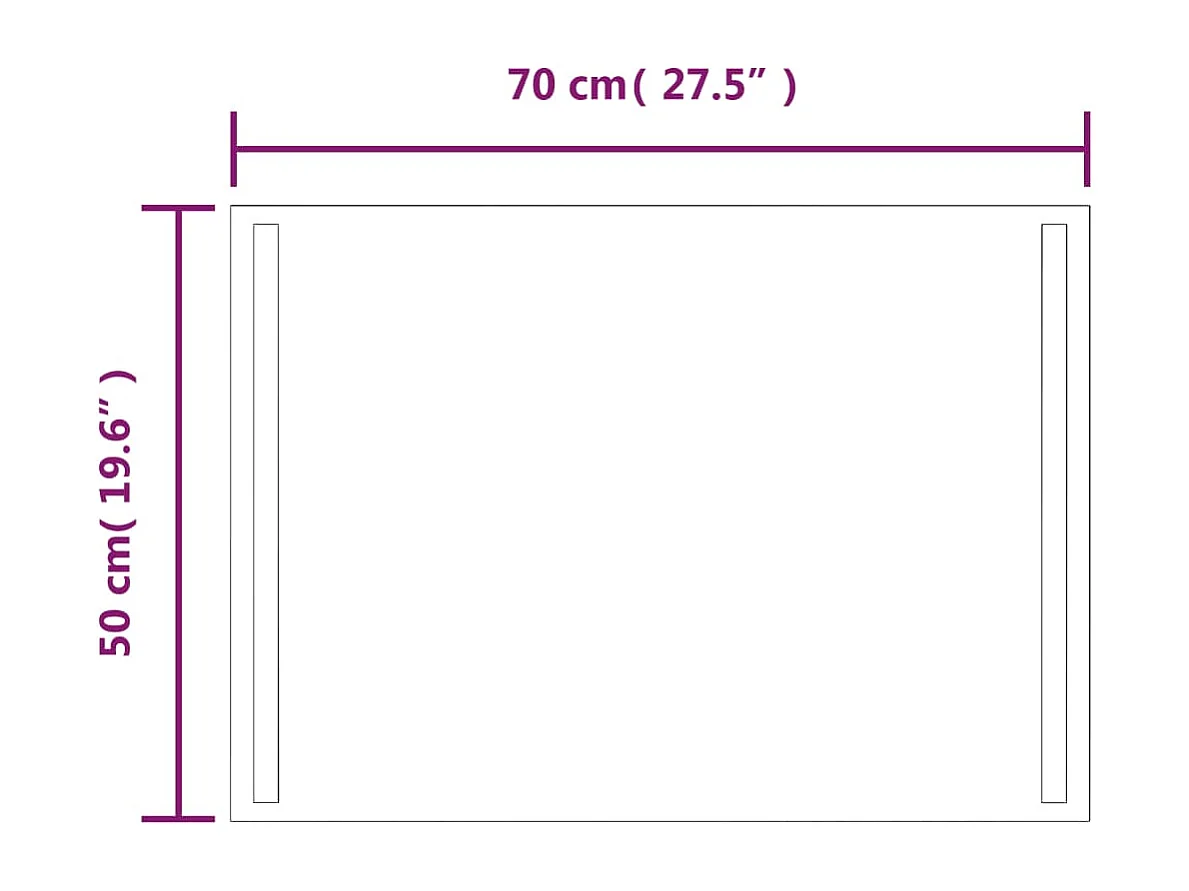 Miroir de salle de bain à LED 70x50 cm FR62806