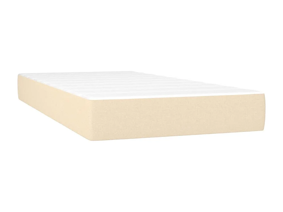 Conjunto Boxspring - 120x190 cm + colchón tela color crema ES551934