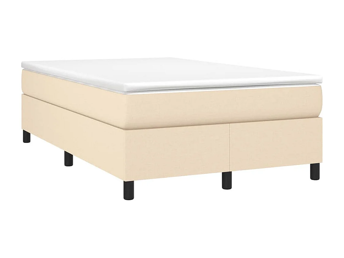 Boxspring met matras stof crèmekleurig 120x190 cm BE110219