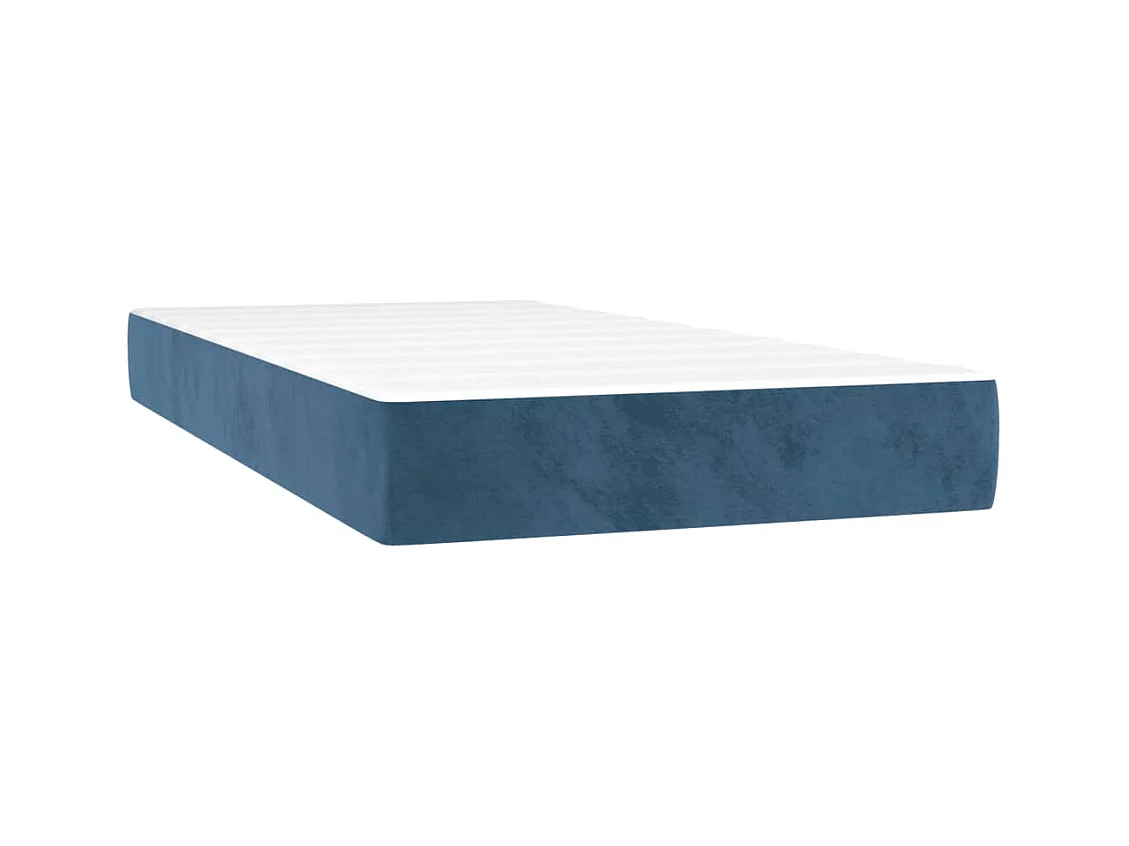 Boxspring met matras fluweel donkerblauw 120x190 cm BE686520
