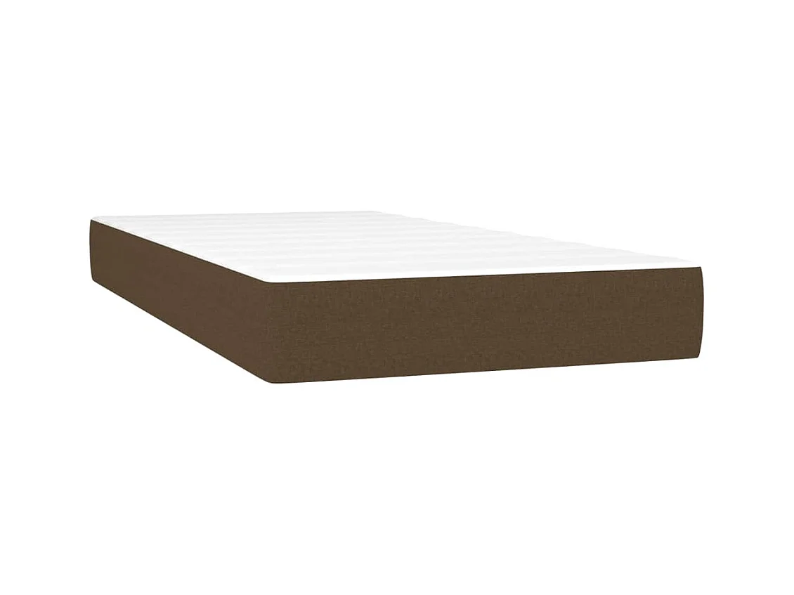 Conjunto Boxspring - 120x190 cm + colchón tela marrón oscuro ES358631