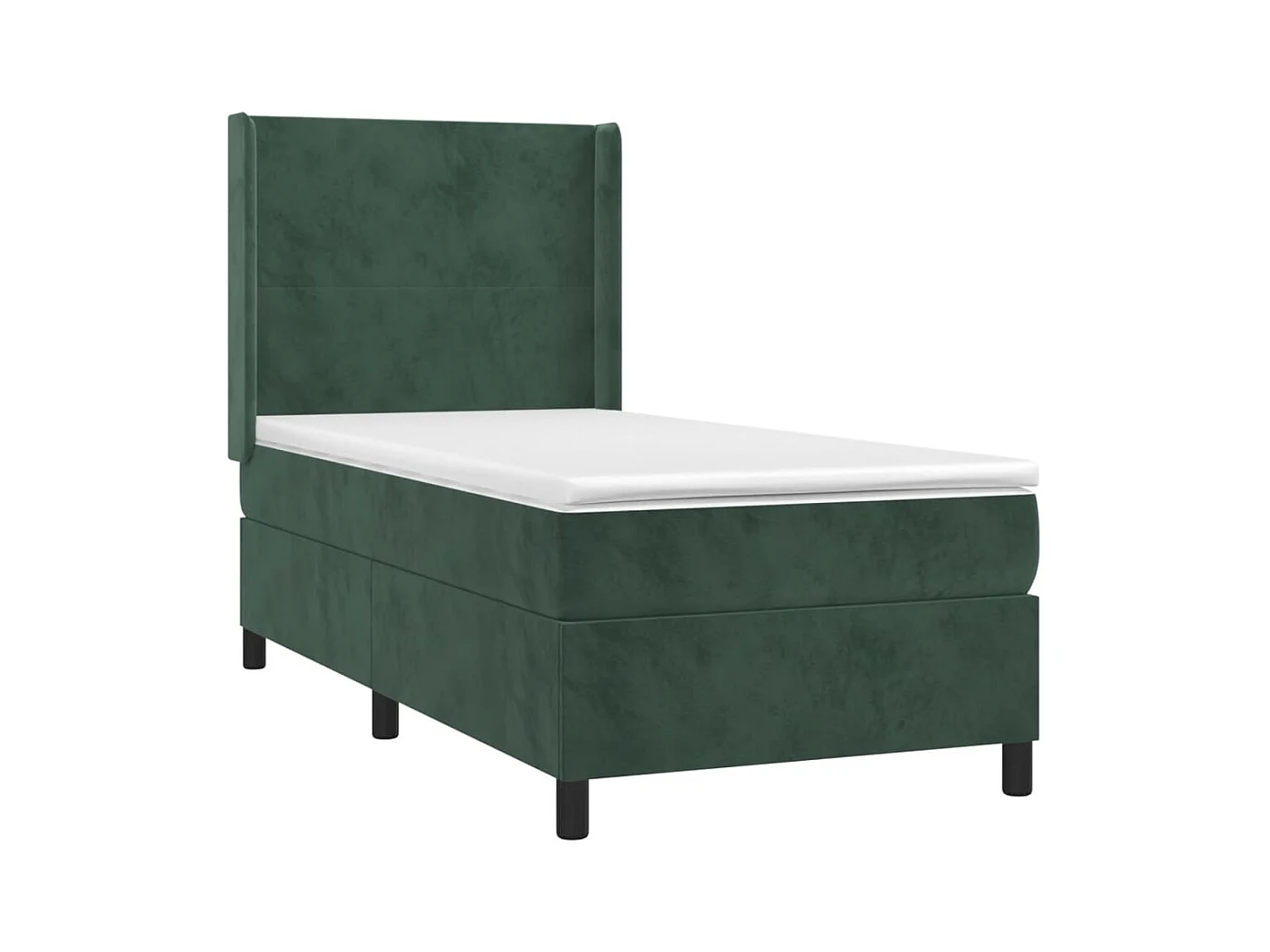Ensemble complet boxspring + matelas Vert foncé 90x190 cm FR93524