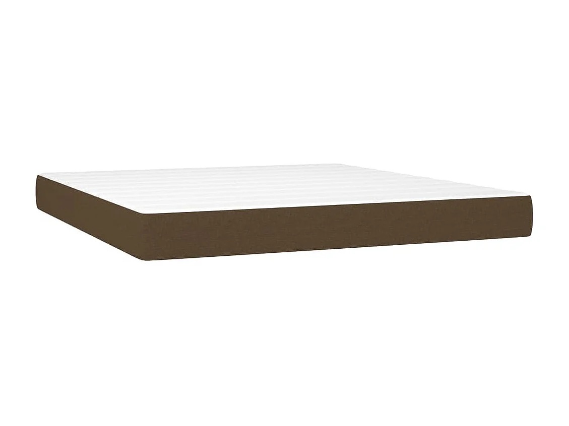 Ensemble complet boxspring + matelas Marron foncé 180x200 cm FR95386