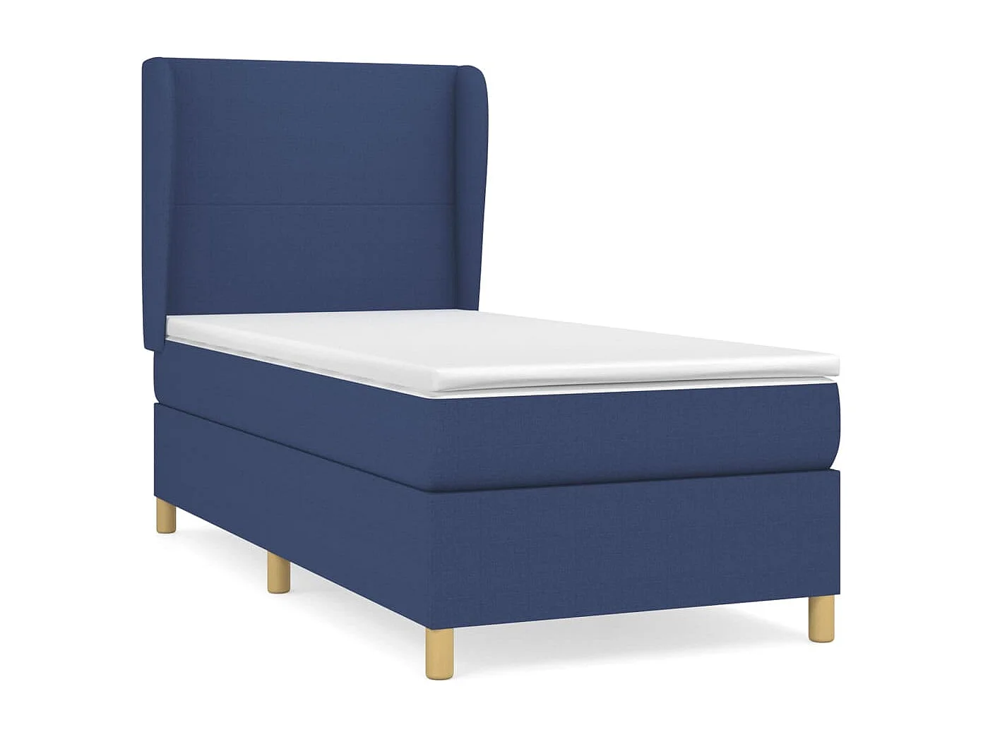 Conjunto Boxspring - 90x190 cm + colchón tela azul ES434215