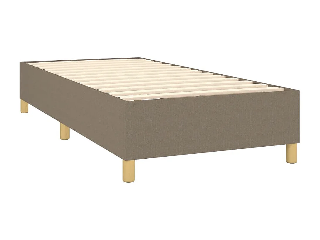 Ensemble complet boxspring + matelas et LED Taupe 80x200cm Tissu FR54452