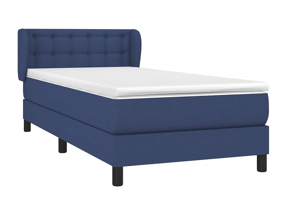 Conjunto Boxspring - 90x190 cm + colchón tela azul ES516056