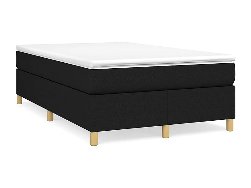 Cama continental boxspring com colchão 120x190 cm tecido preto PT332950