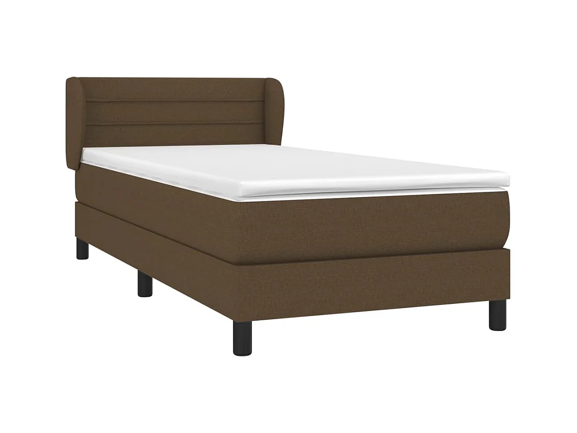 Ensemble complet boxspring + matelas Marron foncé 80x200 cm FR19768