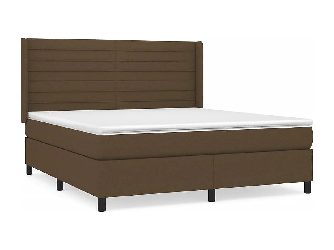 Ensemble complet boxspring + matelas Marron foncé 180x200 cm FR28930