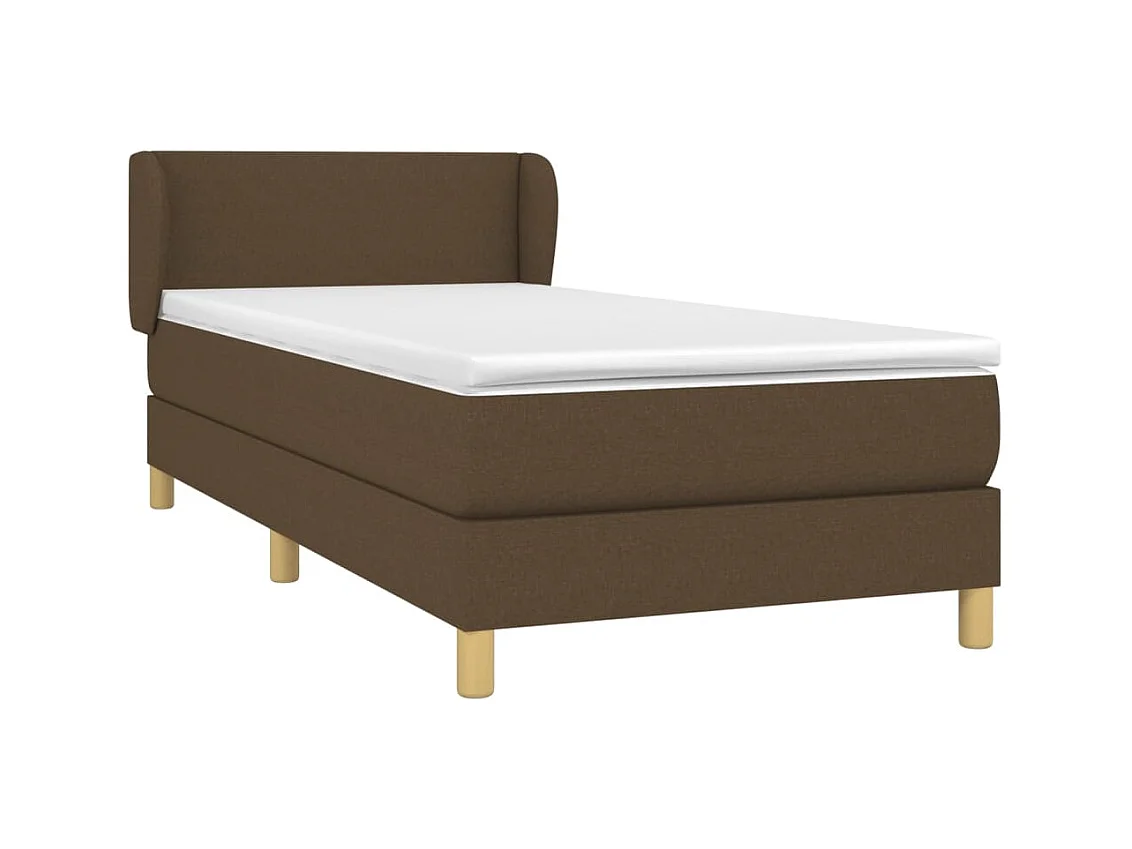 Ensemble complet boxspring + matelas Marron foncé 80x200 cm FR92719