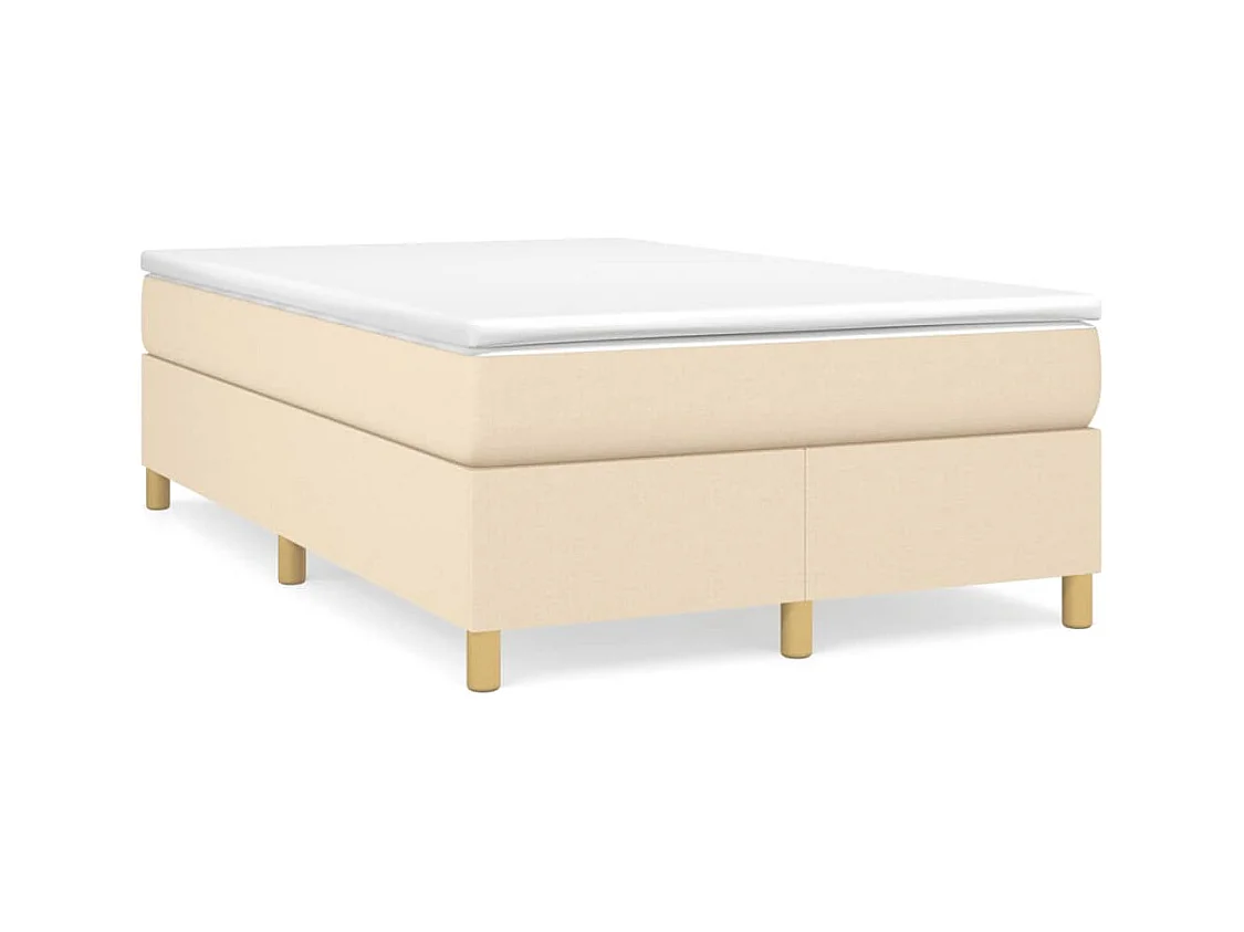 Ensemble complet boxspring + matelas crème 120x190 cm tissu FR46940